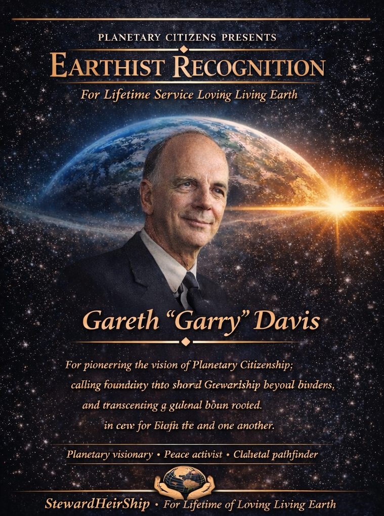 garry davis planetary citizens lifetime award