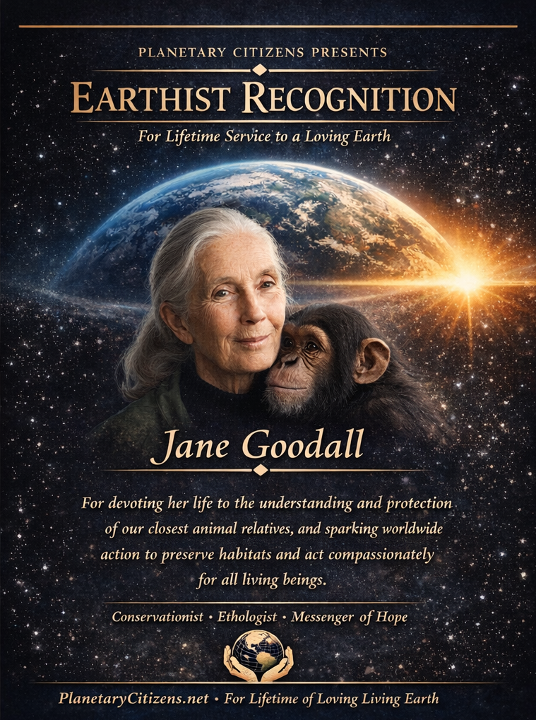 jane goodall planetary citizens lifetime award